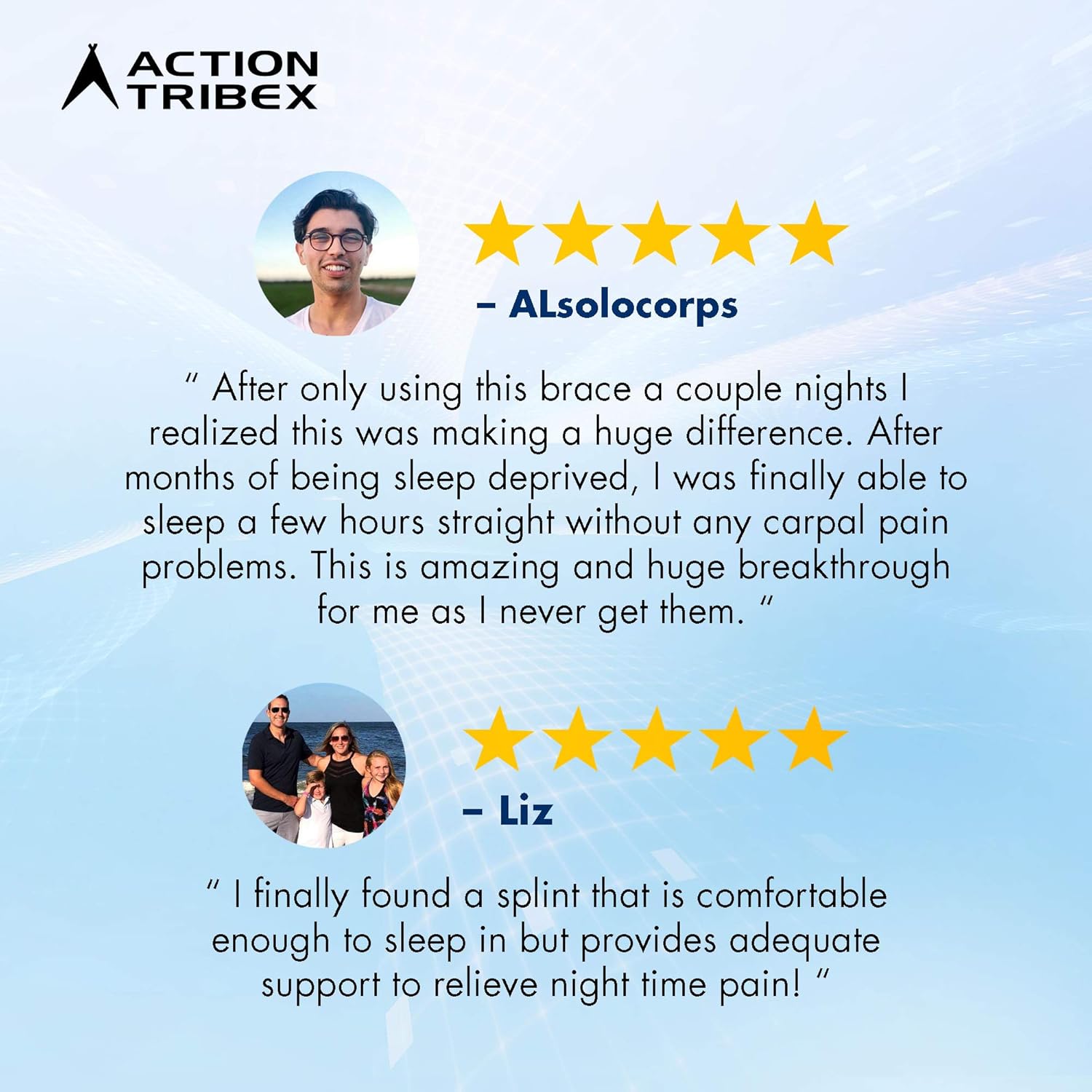 ATX Night Sleep Support Wrist Brace - Carpal Tunnel Relief - Fits Both Left & Right Hand - Removable Metal Splint and Cushioning Beads for Painless Sleep - Men and Women: Health & Personal Care