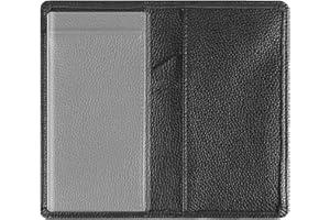 Leather Checkbook Cover for Men and Women, RFID Blocking Check Book Case Card Holder with Free Divider, Standard Register Dup