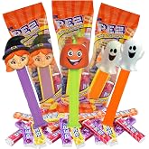 Sweetzo Halloween PEZ Dispenser Gift Set, Spooky Character Assortment with Grape and Orange Flavored Refill Rolls, Trick or Treat Candies and Party Favors (Pack of 3)