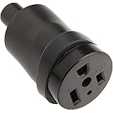 Forney 58401 Electrical Receptacle, Pin-Type, Portable 50-Amp, 250-Volt,Black
