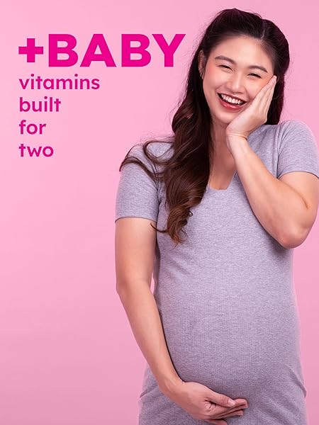 PINK PRENATAL VITAMINS | 60 GUMMIES WITH DHA AND FOLIC ACID | NON-GMO & GLUTEN FREE MULTIVITAMIN | FRUIT FLAVOR