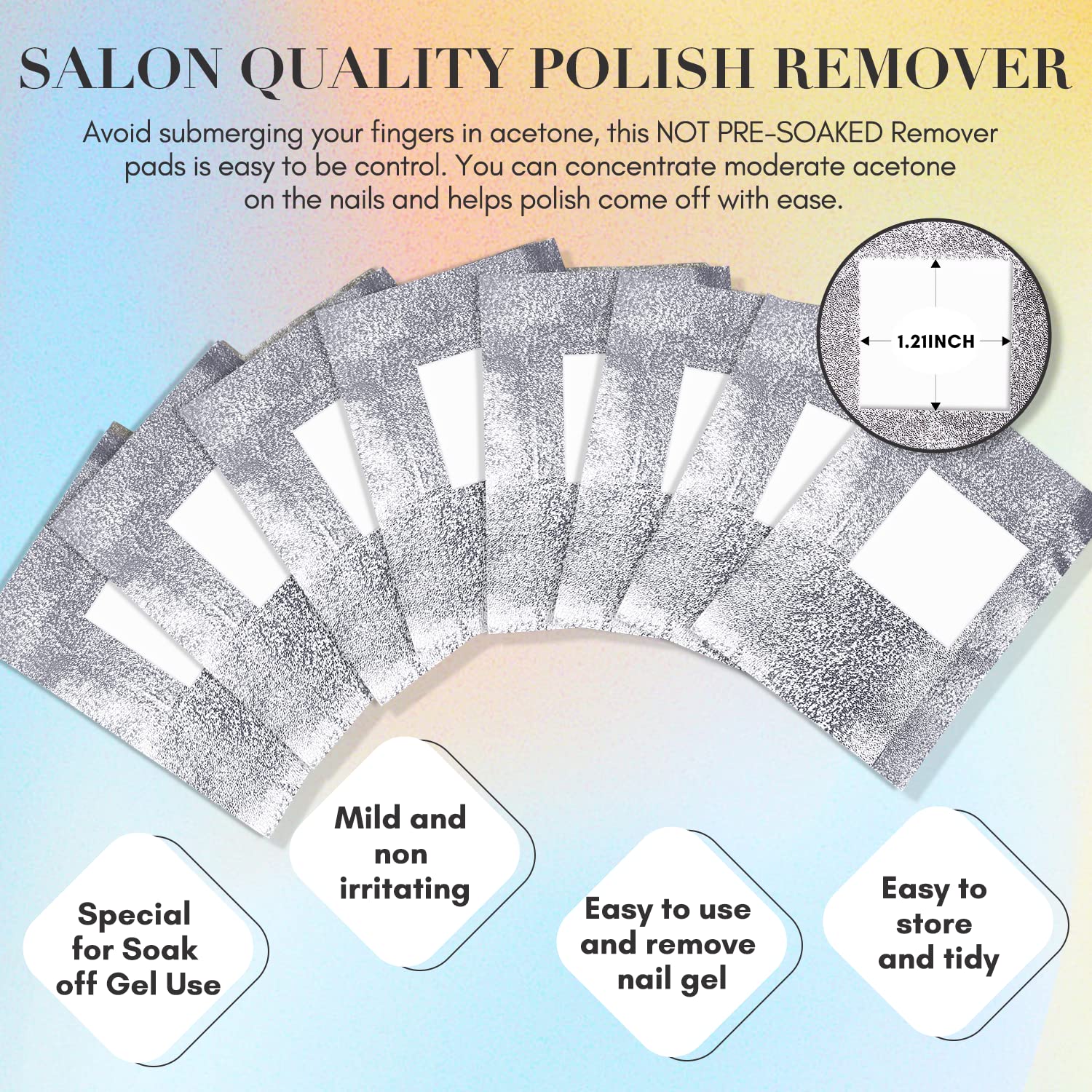 Makartt Nail Polish Nail Gel Remover Soak Off Gel Nail Polish Remover Foil Wraps 200pcs with Larger Cotton Pad 1 pcs Cuticle Pusher Valentine's Day Gift, R-01 - Image 8