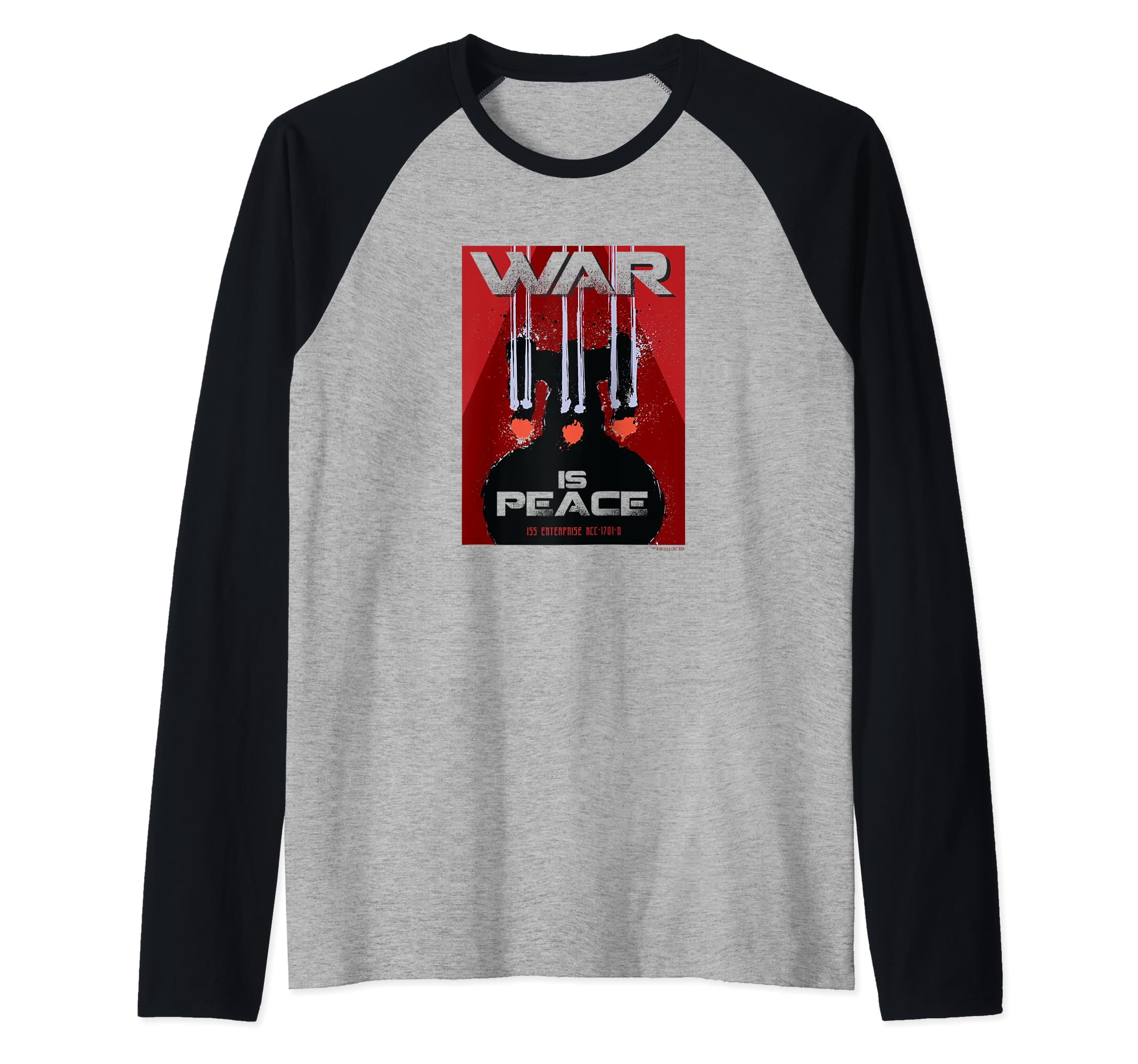 Star Trek: The Next Generation Mirror Universe War is Peace Raglan Baseball Tee