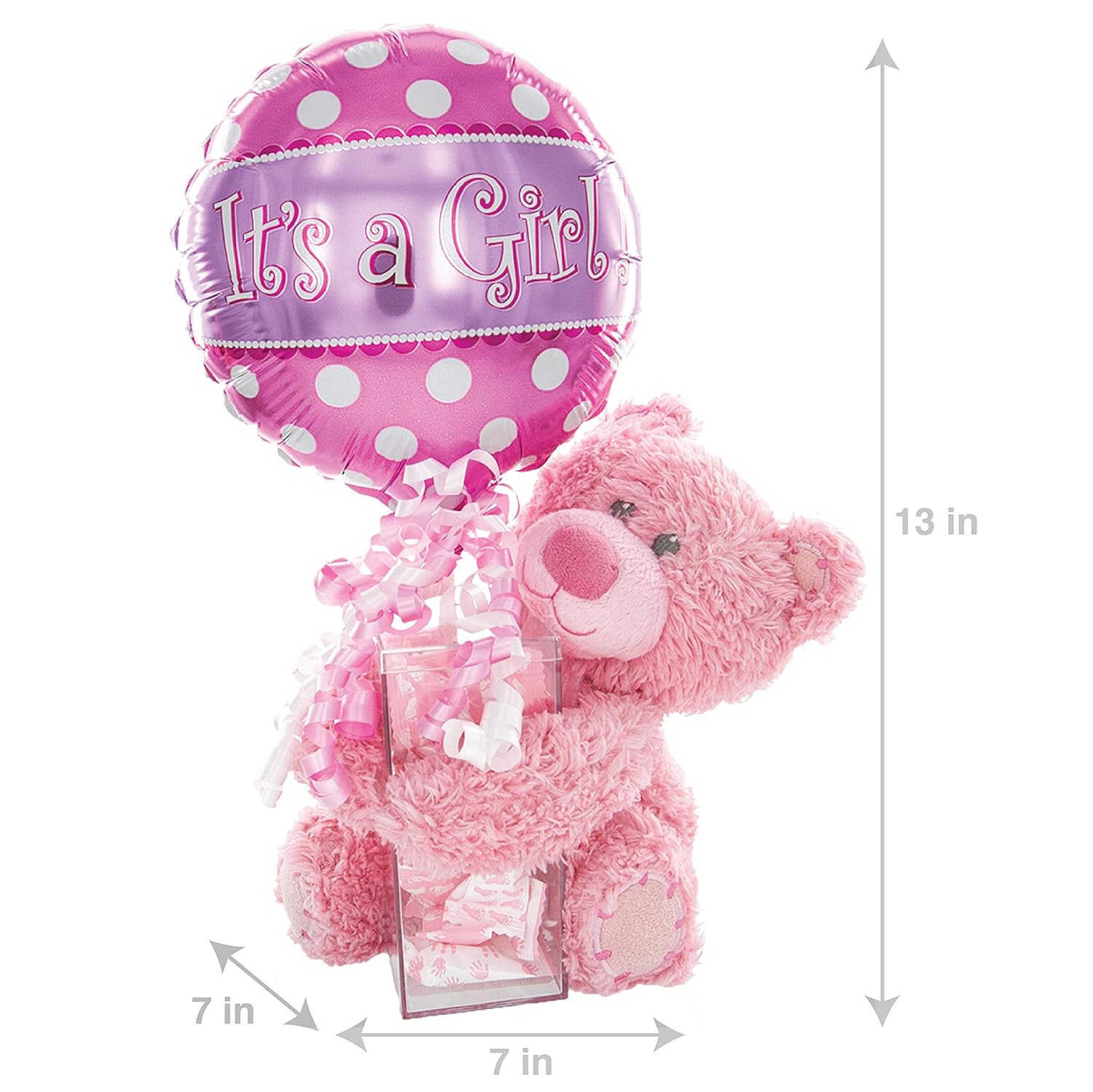 stuffed animal in balloon