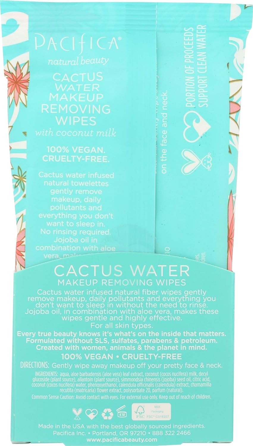 pacifica cactus water makeup remover wipes