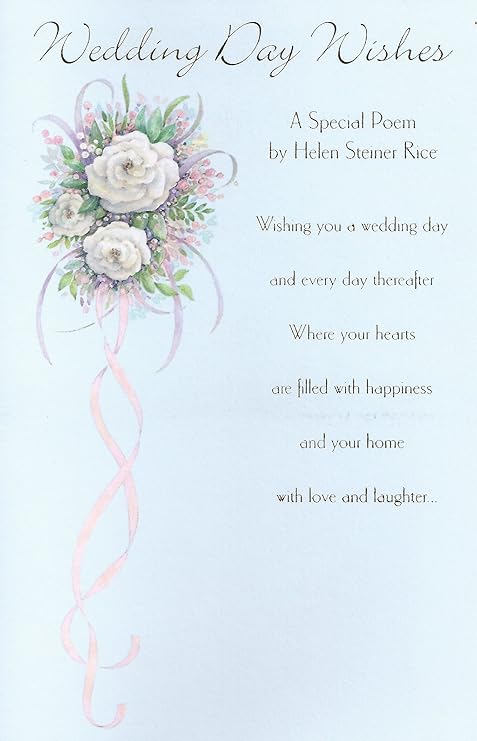 Wedding Day Wishes Card Amazon Co Uk Kitchen Home