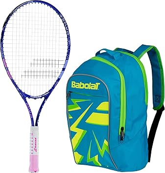 Amazon Babolat B Fly キッズ用テニスラケット ジュニア用テニスバックパックセット L ブルー バボラ Babolat ラケット