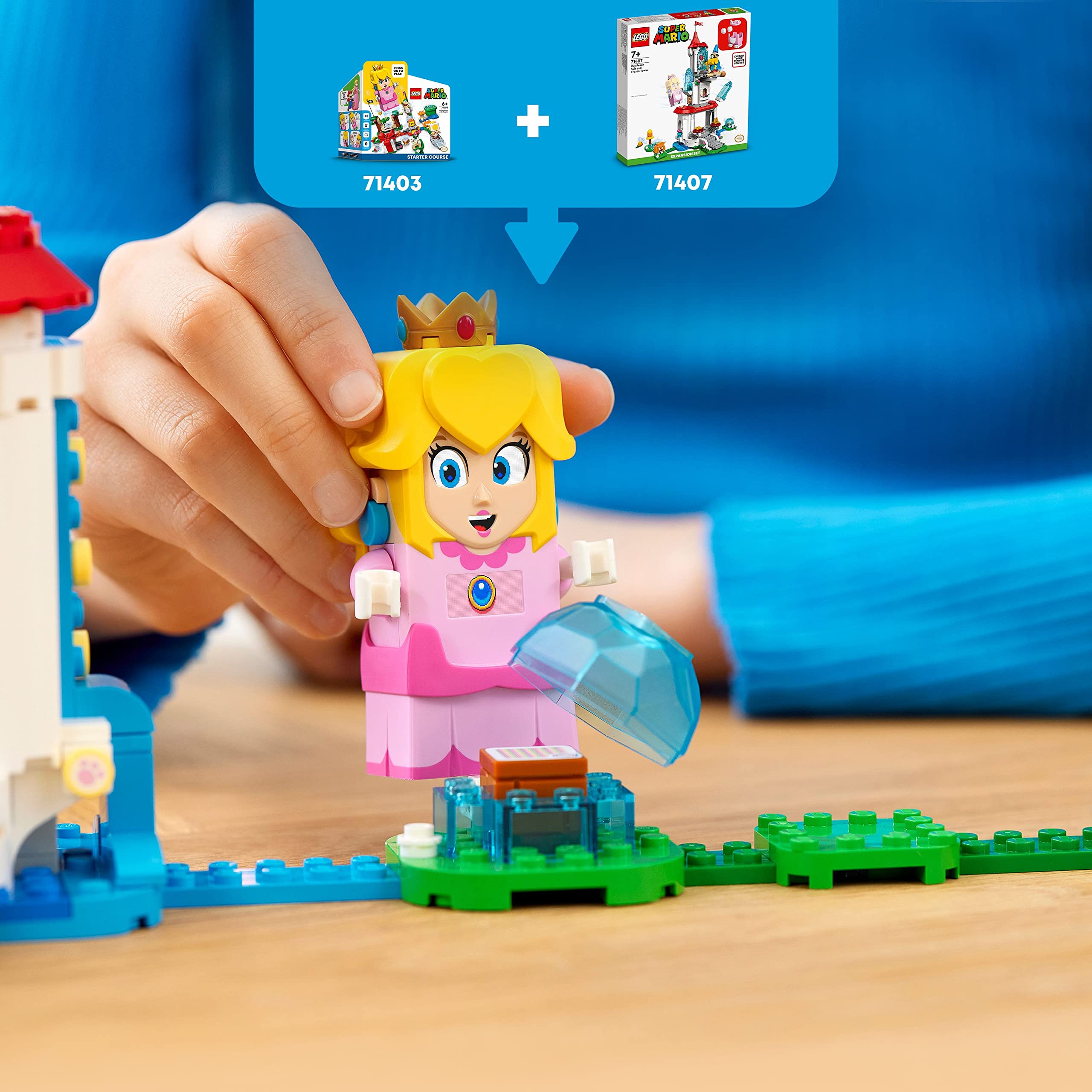 LEGO Super Mario Cat Peach Suit and Frozen Tower Expansion Set 71407 Building Toy Set for Kids, Boys, and Girls Ages 7+ (494 Pieces)