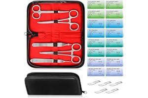 Medarchitect Suture Practice Tools for Medical Student Surgical Suture Practice, First Aid Emergency Training Kit, Military Trauma Practice, Sterile Suture Thread with Needle(28 PCS)
