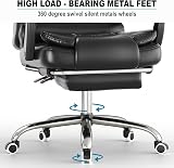 Blisswood Executive Office Chair with Footrest Ergonomic 360° Swivel Black view 8