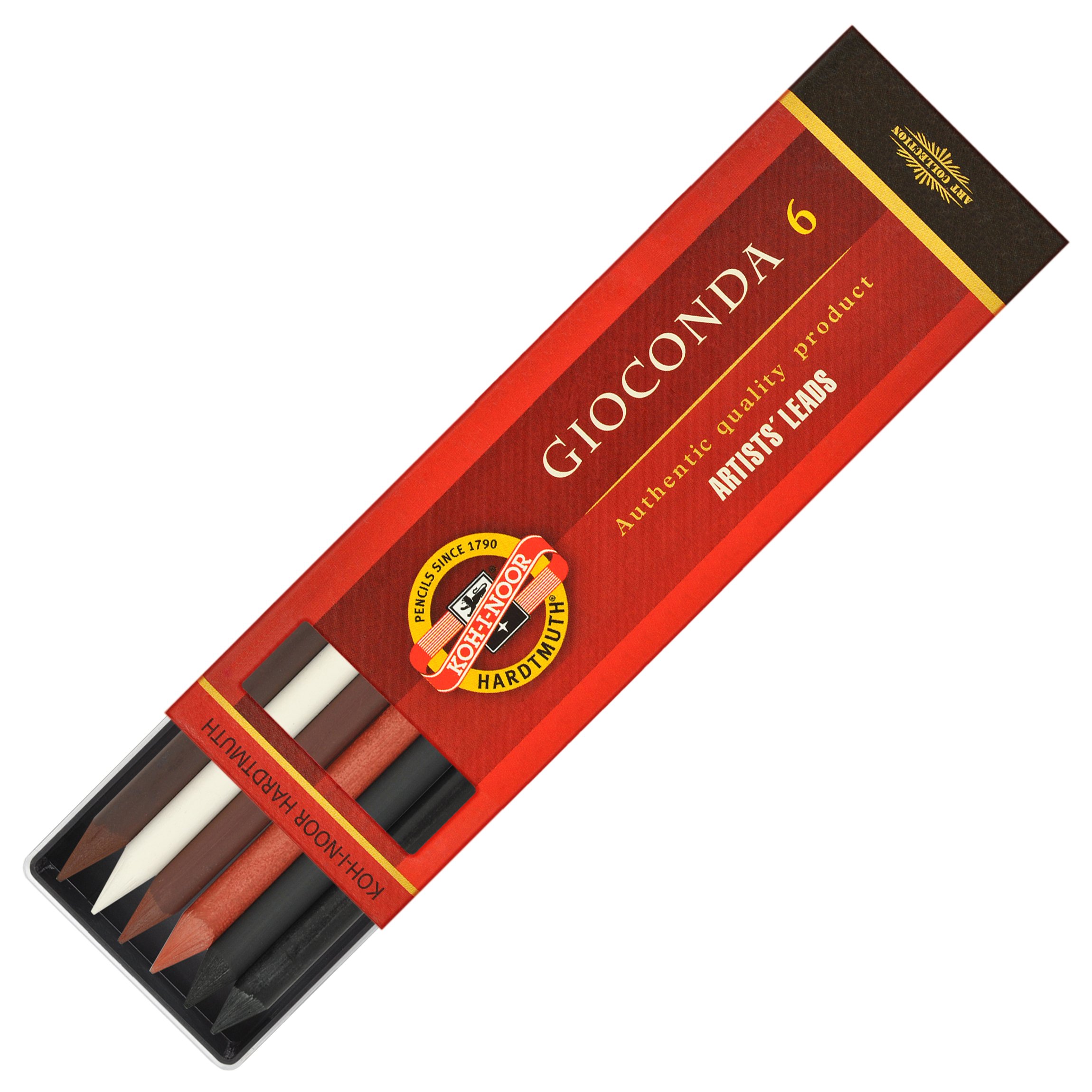 Photo 1 of Koh-I-Noor Gioconda 5.6 mm, Set of 6 Leads for Artists' drawing. 4869/III by Koh-I-Noor