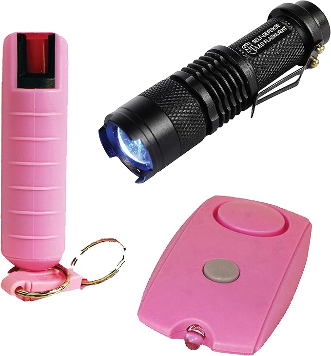 Pepper Shot Pepper Spray, 500 Lumen LED Self Defense