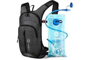 Nepest Hydration Pack Backpack for Women & Men, Lightweight Water Backpack with 2L Water Bladder for Hiking Cycling Running B