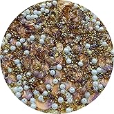 Assorted Glass Beads for Jewelry Making Multi Size Colors Glass Star Moon Seed Pearl Spacer Beads for Bracelets Necklace Earring Making(White Brown)