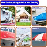 KAIHENG 39FT RV Awning Repair Tape Canvas Patch Kit 3.15in x 39ft view 5