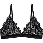 Maiclaice Women Lace Bralettes Plunge No Underwire No Padding Bra
