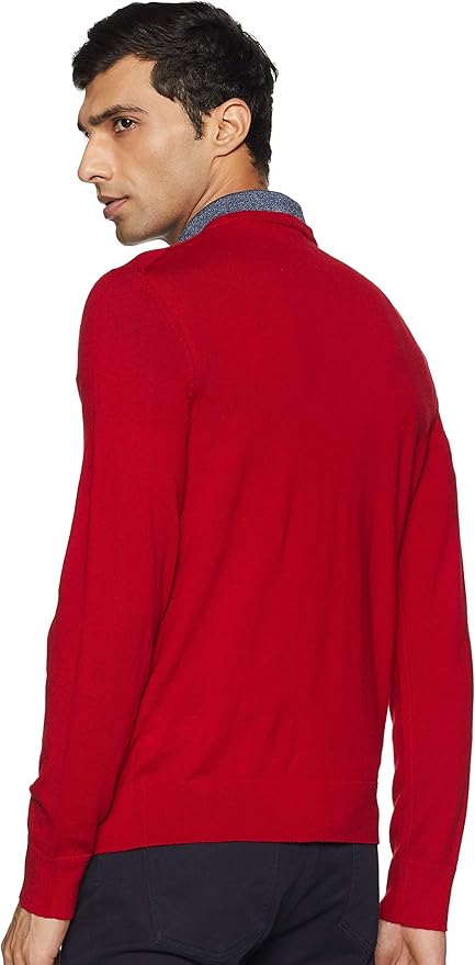 Calvin Klein 卡尔文克莱因 CK 美利奴羊毛混纺 V领 男式羊毛衫 S码3.3折.99 海淘转运到手约￥235