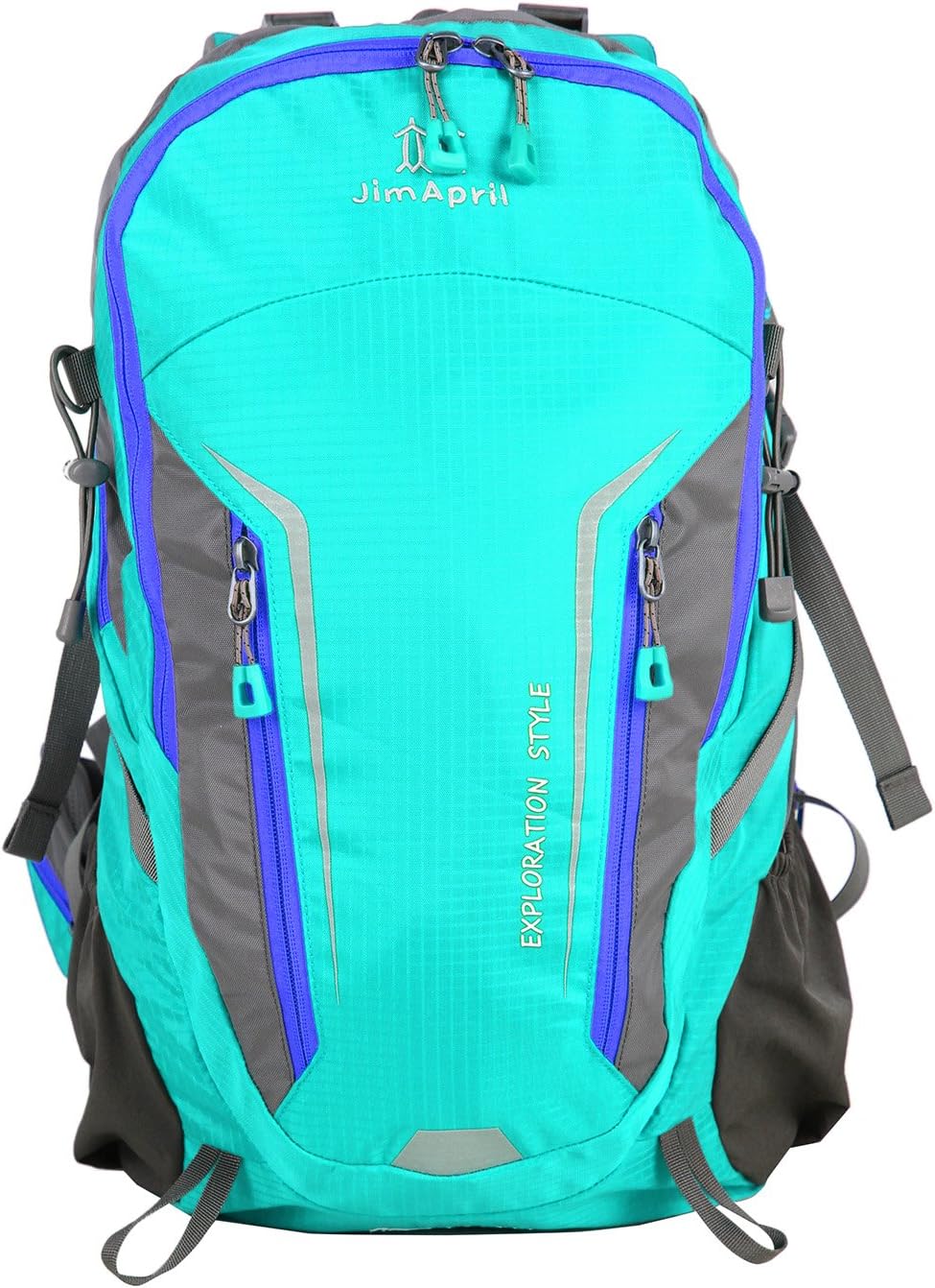 Horon Large 45L Travel Water Resistant Daypack Climbing Backpack Sport Bag with Internal frame Blue
