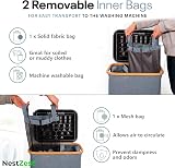 Nest Zest 100L Double Laundry Basket with Lid 2 Compartments Grey view 4
