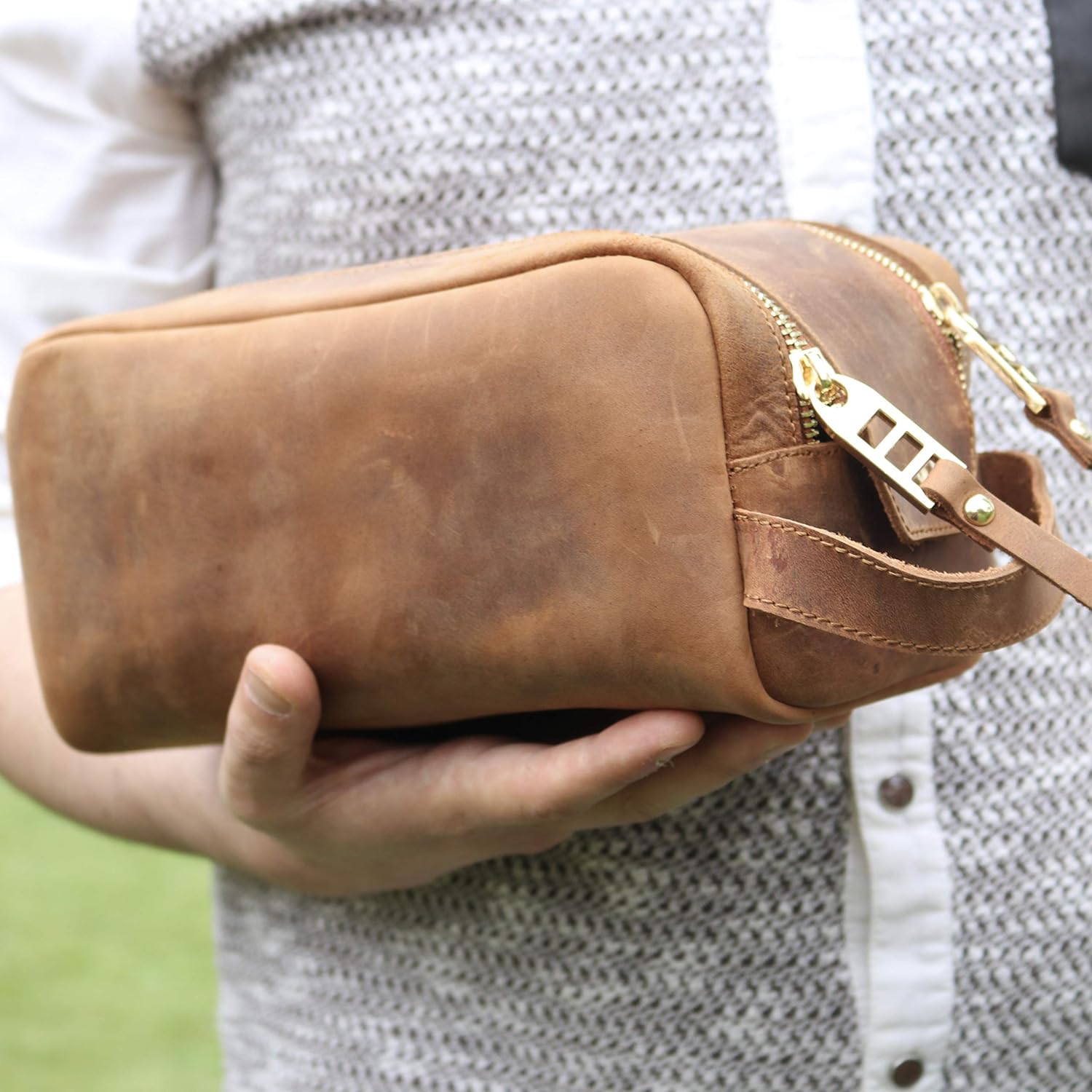 best men's leather dopp kit