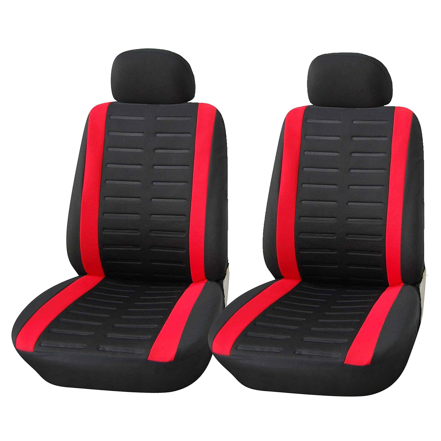 upgrade4cars Car Seat Covers Front Pair in Black and Red Universal