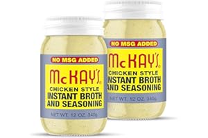 MC KAY'S McKay's Chicken Flavored Powdered Soup Seasoning, Gluten Free Instant Broth, Bullion Cubes Substitute, Est. 1945 (2 Pack, No MSG Added Chicken)