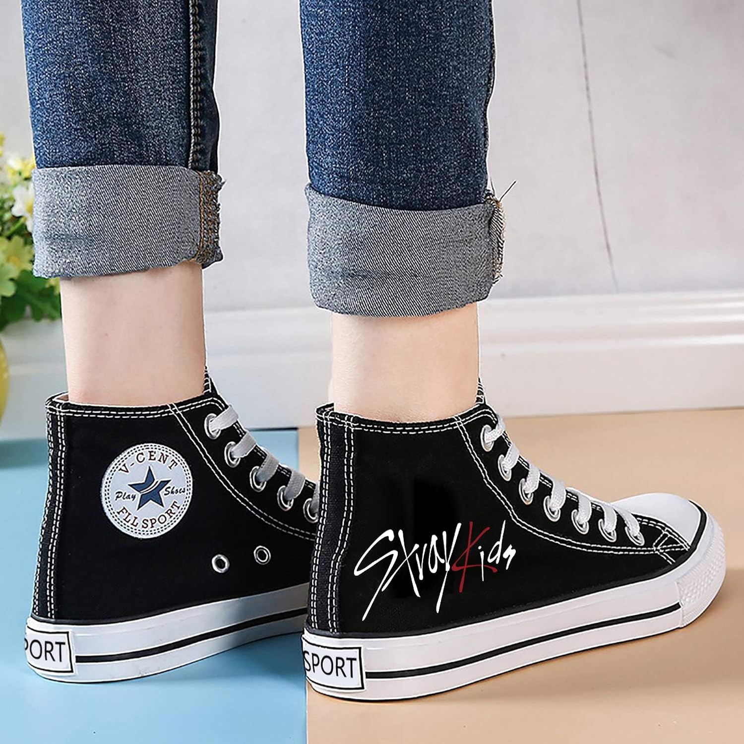 KOOK JUNG Kpop Shoes Canvas Black NOT AM I Minho Felix