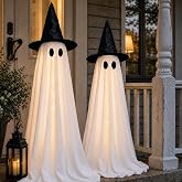 Halloween Decorations Indoor -2 Packs Light Up Ghost with Lights | Porch Home Outdoor Garden Yard Lawn Party Decor