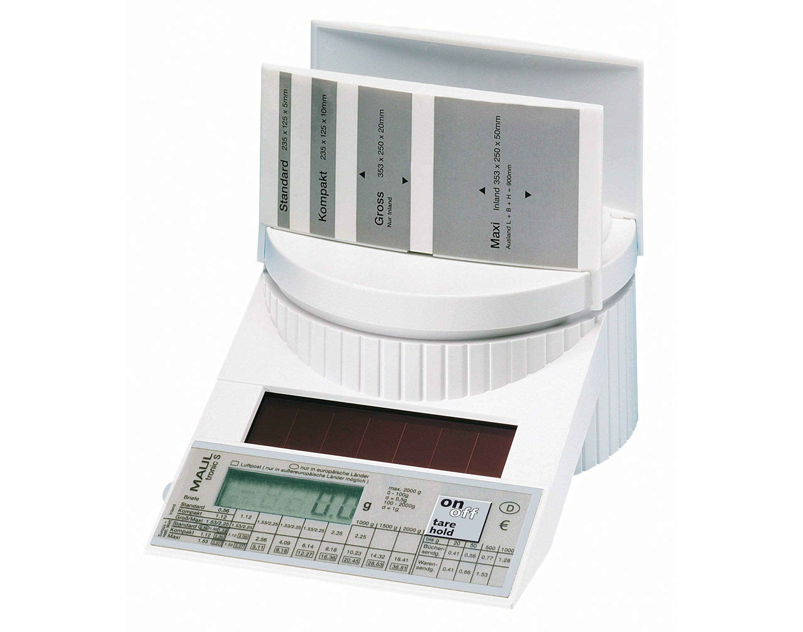 Maul Postage 1513102 Solar Scales MAULtronic S Porto, 2000 g White