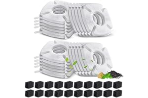 SORON 20 Pack Cat Water Fountain Filter, Compatible with veken 95oz/2.8L Pet Fountain Replacement Filters, 20 Sponges and 20 Water Fountain Filters for Cat Fountain Dog Water Bowl Dispenser