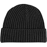 Shorts of Hawick Men's Ribbed 100% Cashmere Beanie Hat - Charcoal Gray - Made in Scotland by Love Cashmere