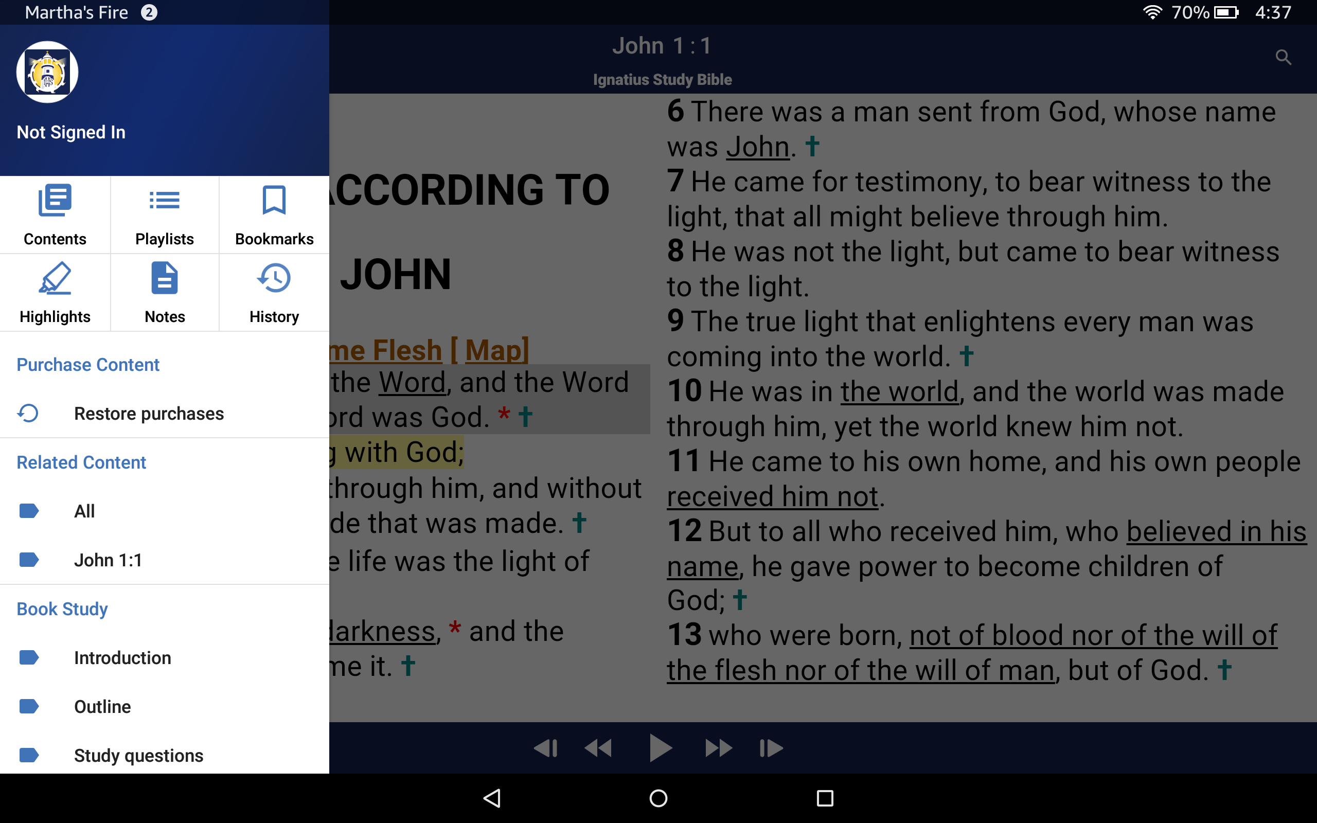 Catholic Study Bible App IgnatiusAugustine