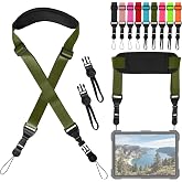 Padded iPad Binocular Camera Shoulder Strap, Nylon Neck Lanyard Strap | for Tablet Case Crossbody Laptop Luggage Bag