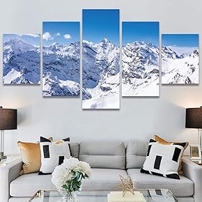 SIGNWIN 5 Panel Canvas Wall Art Modern Art...