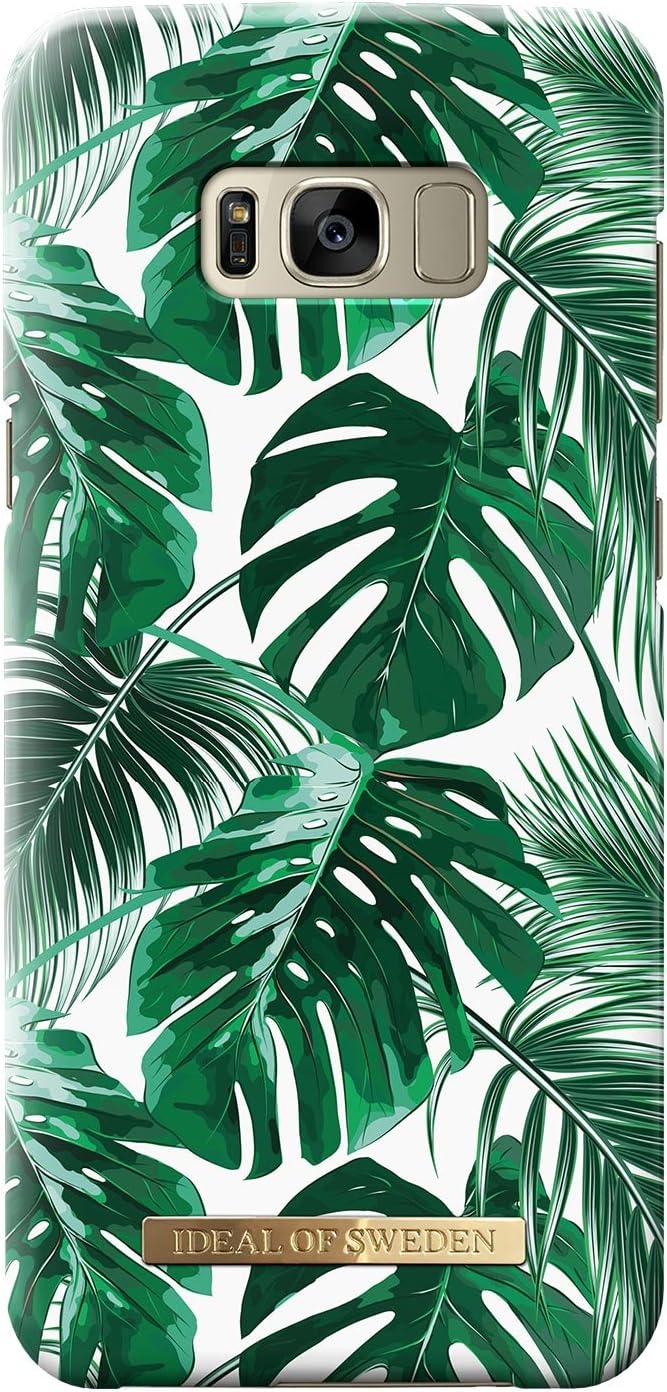 iDeal of Sweden Mobile Phone Case for Galaxy S8 Plus (Microfiber Lining, Qi Wireless Charger Compatible) (Monstera Jungle)