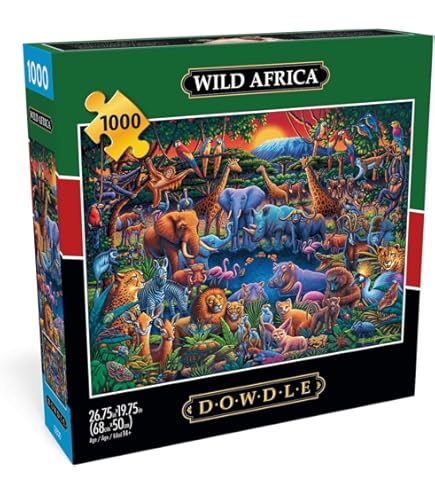 Amazon.com: Dowdle Folk Art Cats Around The World Puzzle (1000