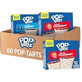 Pop-Tarts Toaster Pastries, Breakfast Foods, Kids Snacks, Value Pack, 2-Flavor Variety Pack (5 Boxes, 60 Pop-Tarts)