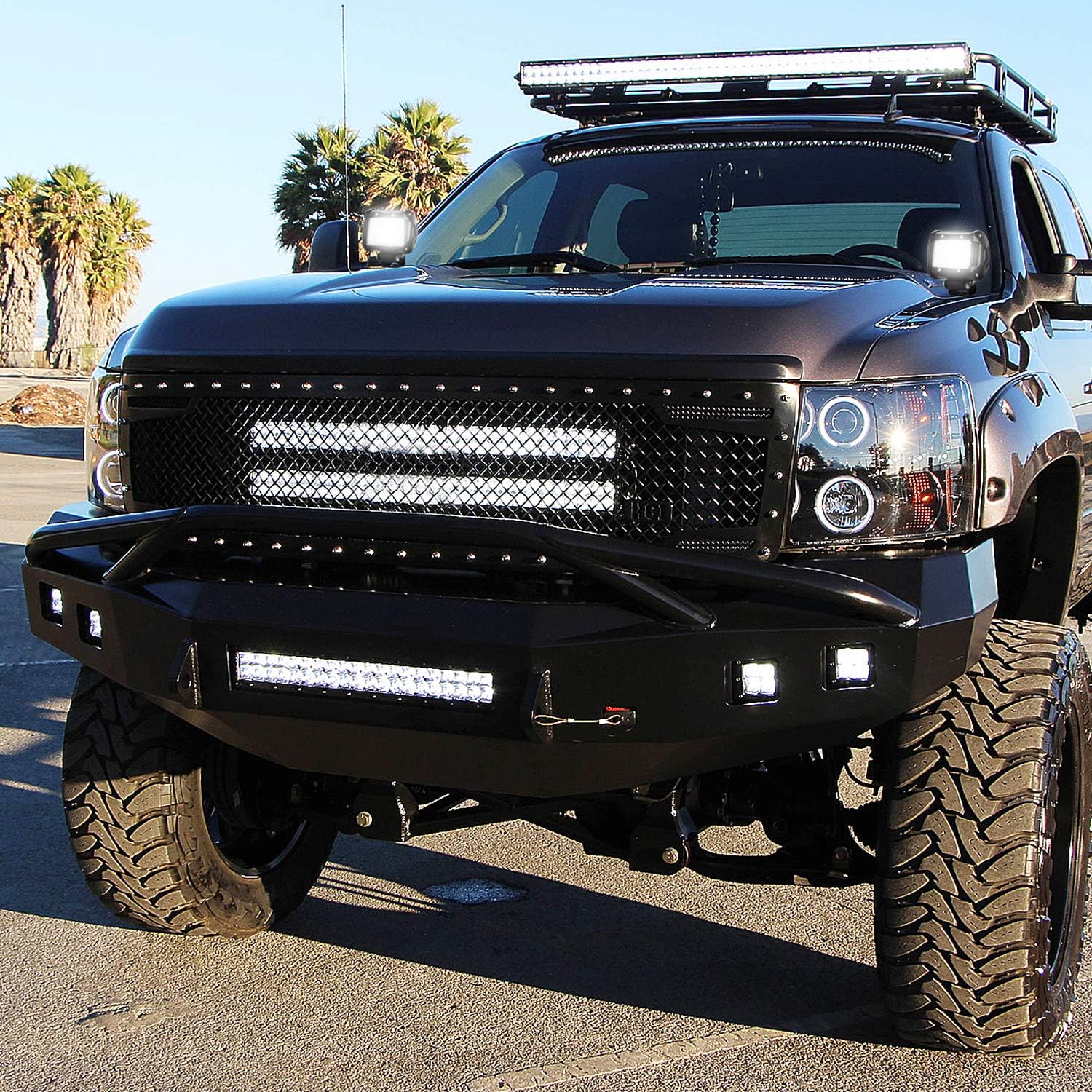 Nilight LED Light Bar 8PCS 18W 1260lm Spot led pods Driving Fog Light Off Road Lights Bar Jeep Lamp,2 years Warranty: Automotive