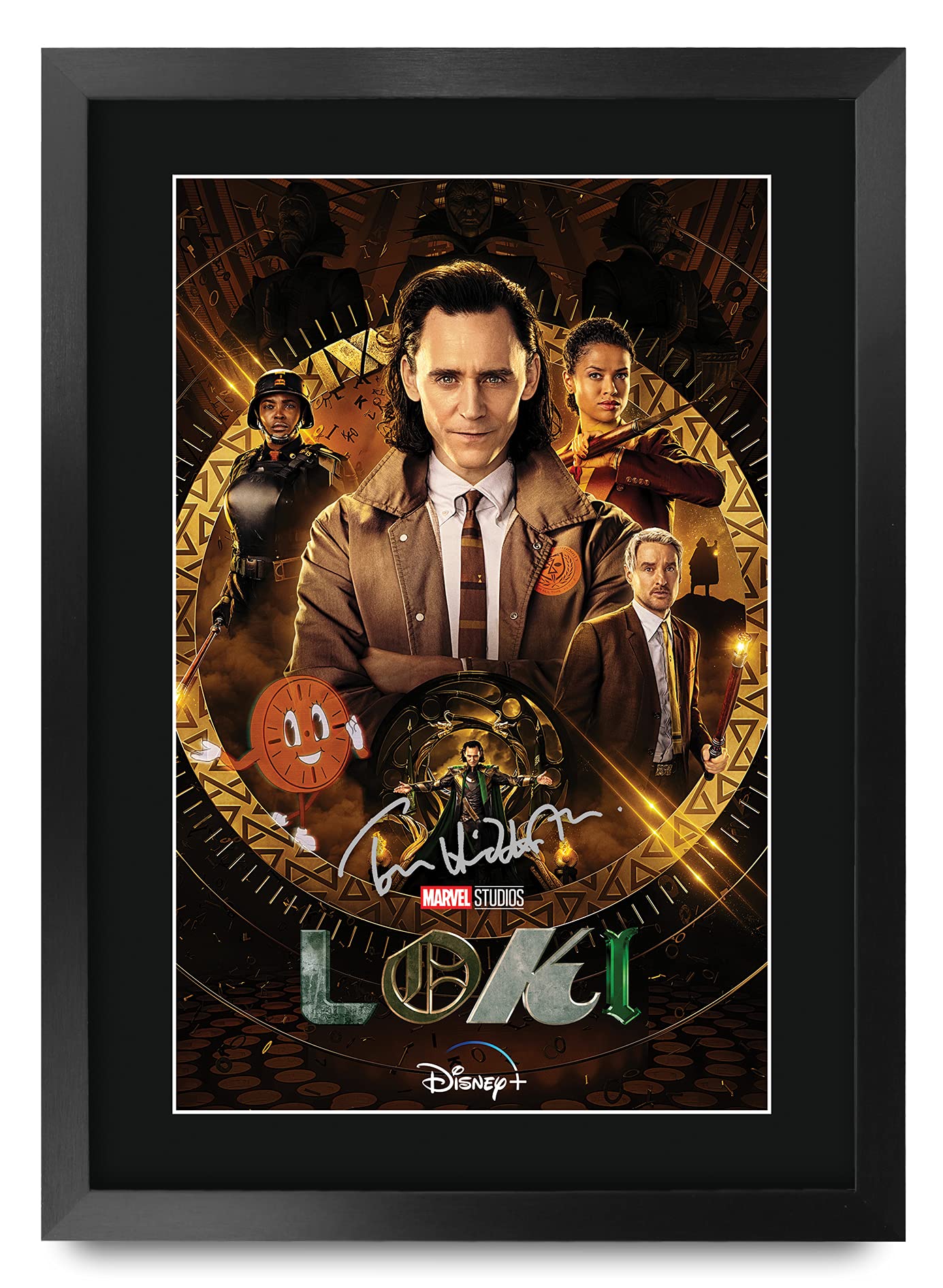 HWC Trading Loki Gifts Printed Signed Autograph Picture for TV Memorabilia Fans - A3 Framed