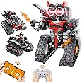 EXCOUP Remote Control Robot Building Kit for Boys 6-12, 3-in-1 STEM Remote & APP Controlled Coding Gear Robot/Tank/RC Car, 419 Pcs Science Learning Educational Building Blocks Toy Set Gift for Kids