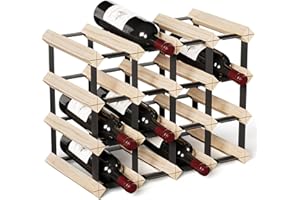Urban Deco Wooden Wine Rack Countertop- Stylish Wine Racks for Cabinets, Perfect for Organizing and Displaying Your Wine Coll