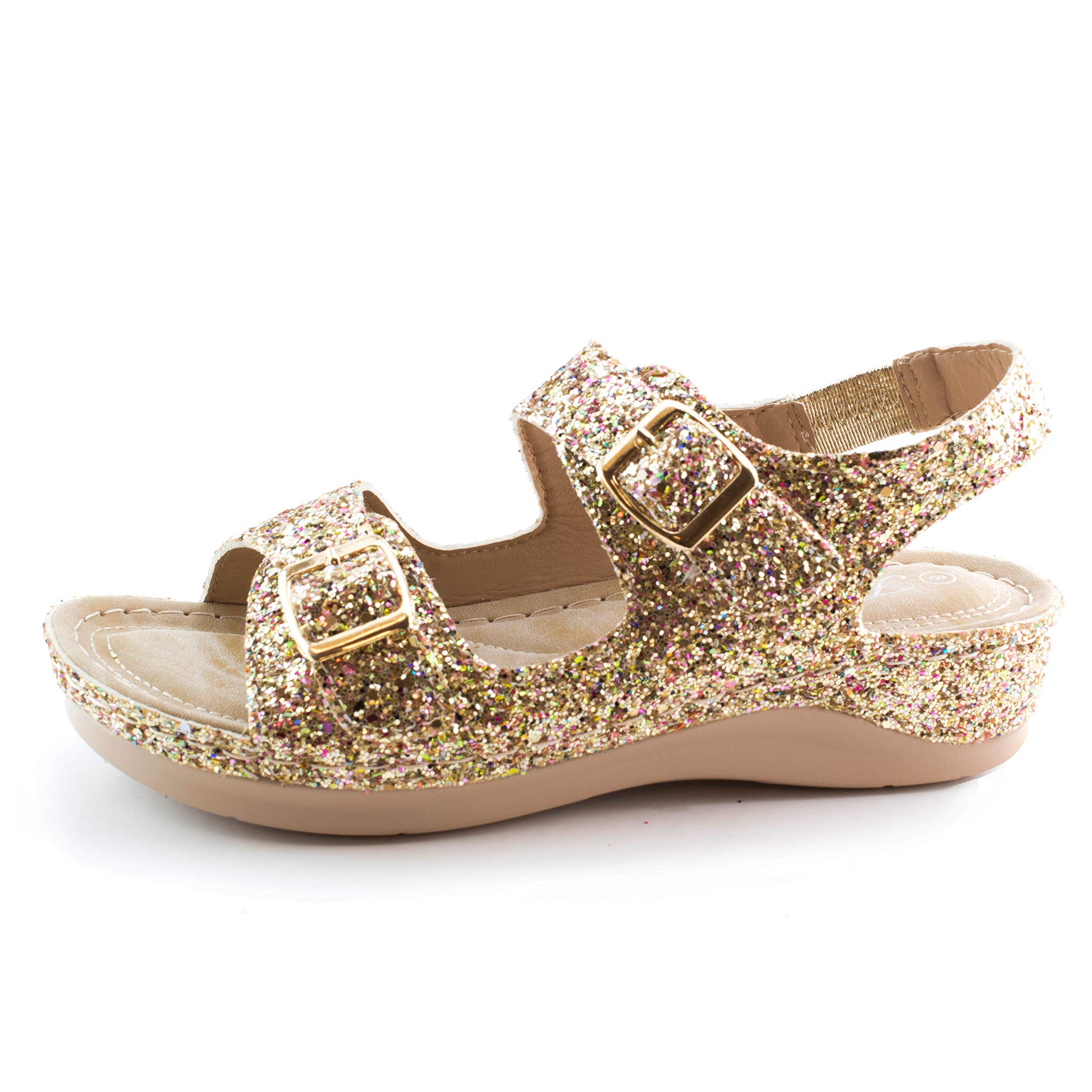 Forever Stitch 04 Womens Double Band Espadrille Open Toe Platform Sandals - Image 3