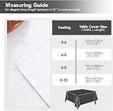Deconovo White Rectangle Tablecloth 140x240 cm Water Resistant Oxford Fabric view 7