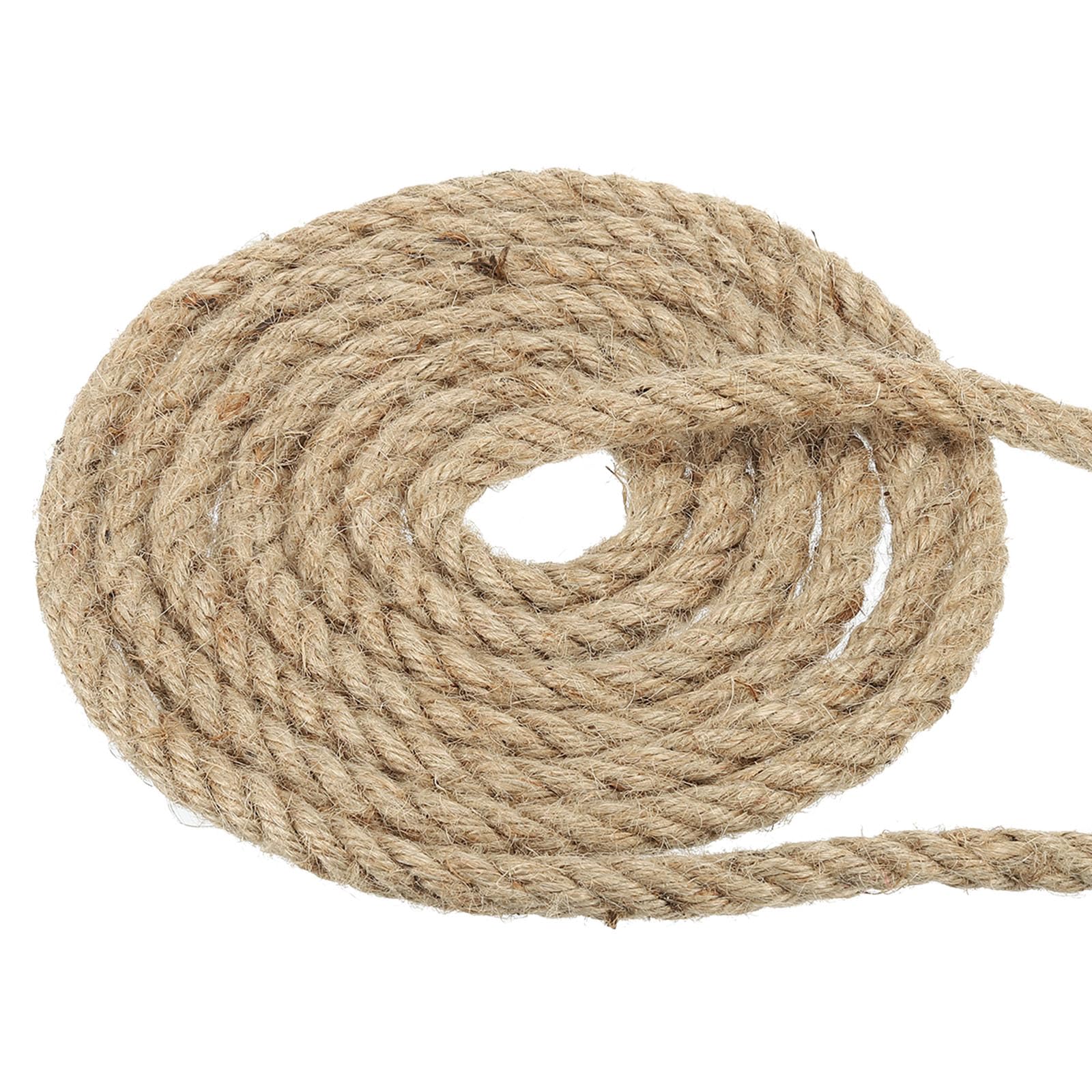 PATIKIL 1/2 Inch 29.5 Feet Jute Rope, Natural Manila Rope 4-Strand Twisted Thick Heavy Twine Rope for Tug of War Gardening Home Decor
