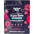Perfect Keto Super Reds Superfood Powder, Antioxidants Supplement with Fruit & Vegetable Powder, Polyphenols & Marine Collagen, Drink Mix for Skin & Energy Support, Blueberry Pomegranate, 20 Servings
