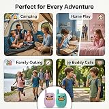 QNIGLO Rechargeable Kids Walkie Talkies Watch FM Radio 2 Mile Range LED Eyes Toy view 6