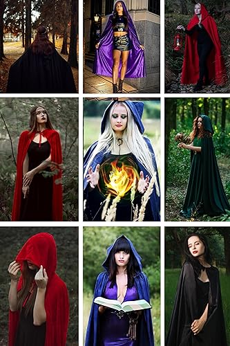 Raven Cape,Red Cape,Red Riding Hood Cape,Red Cape for Women,Purple