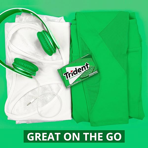 TRIDENT SPEARMINT SUGAR-FREE CHEWING GUM, 14 PIECES (PACK OF 1)