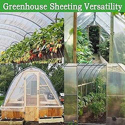 8FTx26FT Greenhouse Plastic Sheeting, 6 Mil Thick