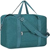 For Spirit Airlines Personal Item Bag 18x14x8 Foldable Travel Duffel Bag Underseat Carry on Luggage Weekender for Women 30L (Teal)